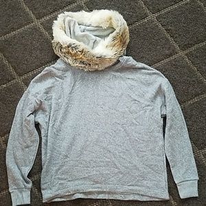 Aerie Fur Neck Sweater